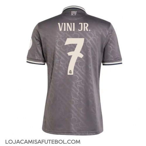 Camisa de Futebol Real Madrid Vinicius Junior #7 Equipamento Alternativo 2024-25 Manga Curta